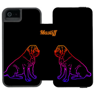 English Mastiff Neon English Mastiff iPhone SE/5/5s Wallet Case