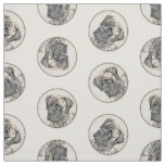 English Mastiff Painting Brindle Original Dog Art Fabric
