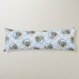 English Mastiff Painting Fawn Original Pet Dog Art Body Pillow