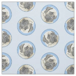 English Mastiff Painting Fawn Original Pet Dog Art Fabric