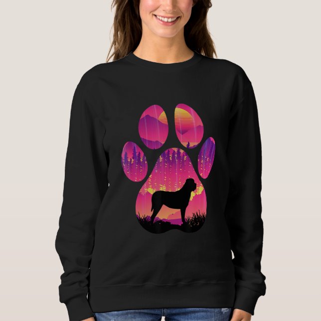 English Mastiff Paw Mom Dad Dog  Women Men Sweatshirt (Front)