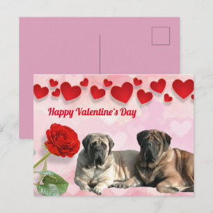 English Mastiff Valentine's Day card