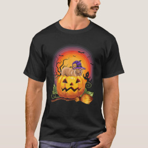 English Mastiff Witch Pumpkin Halloween Dog Lover T-Shirt