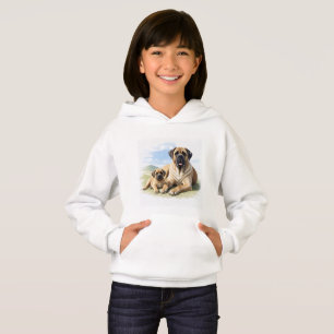 English Mastiff with child on vacation Hoodie