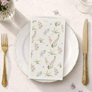 English Meadow Botanical Wedding Paper Guest Towels