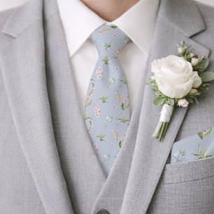 English Meadow Botanical Wedding Tie