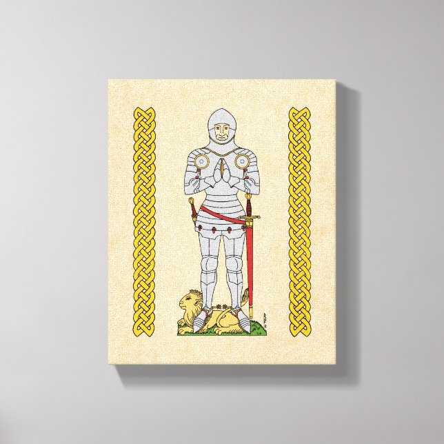 English Medieval Knight Circa 1430 Canvas Print (Front)