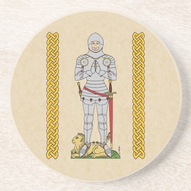 English Medieval Knight Circa 1430 Coaster (Front)