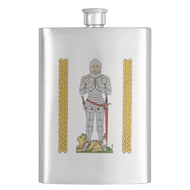 English Medieval Knight Circa 1430 Hip Flask (Front)