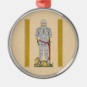 English Medieval Knight Circa 1430 Metal Ornament