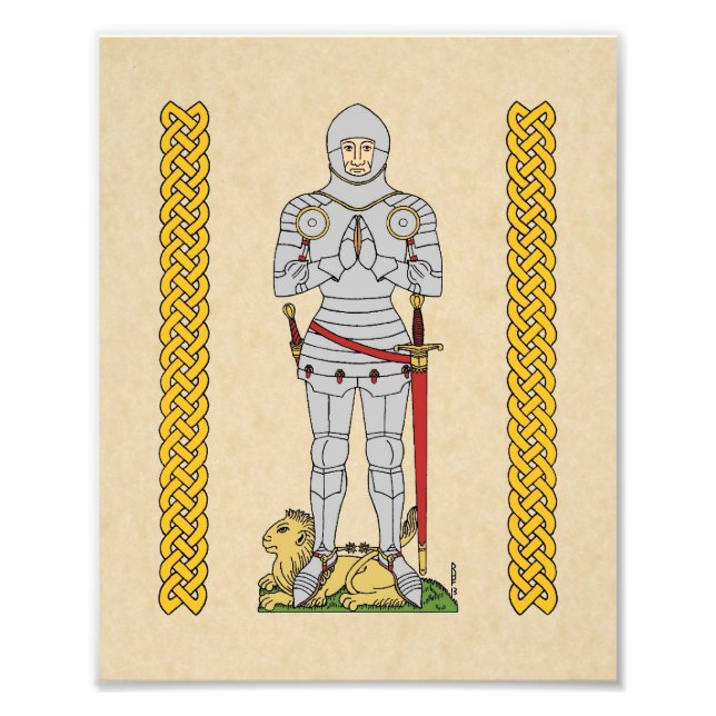 English Medieval Knight Circa 1430 Photo Print (Front)