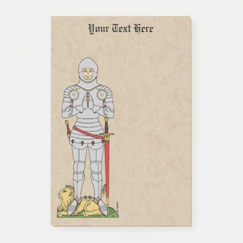 English Medieval Knight Circa 1430 Post_it Notes