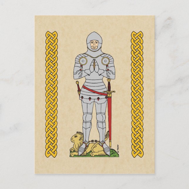 English Medieval Knight Circa 1430 Postcard (Front)