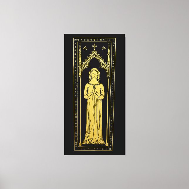 English Medieval Portrait 1300 Lady Joan Cobham  Canvas Print (Front)