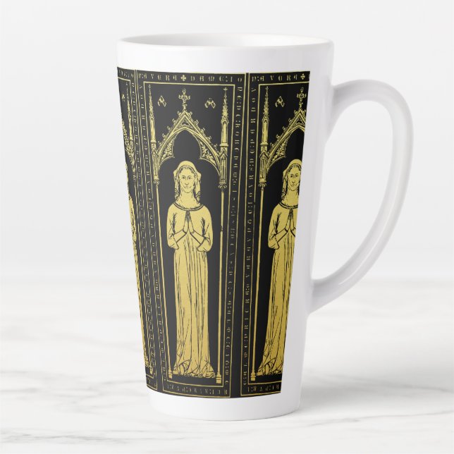 English Medieval Portrait 1300 Lady Joan Cobham  Latte Mug (Right)