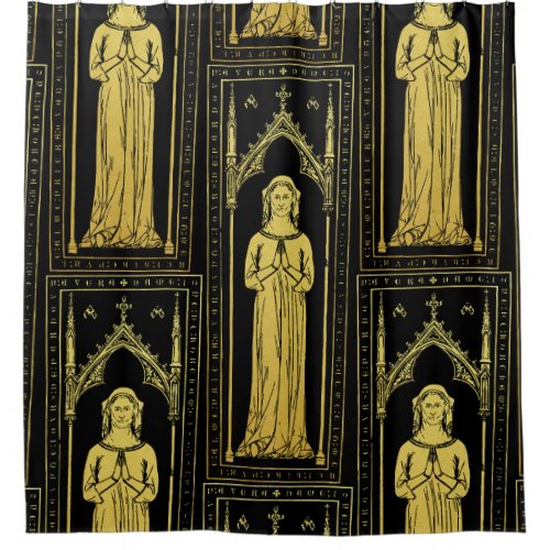 English Medieval Portrait 1300 Lady Joan Cobham  Shower Curtain