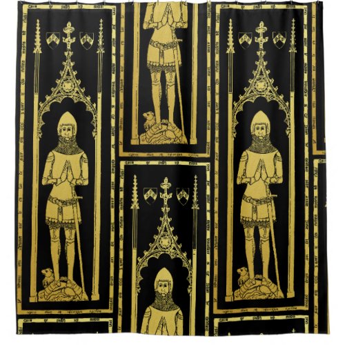 English Medieval Portrait 1355 John Lord Cobham Shower Curtain