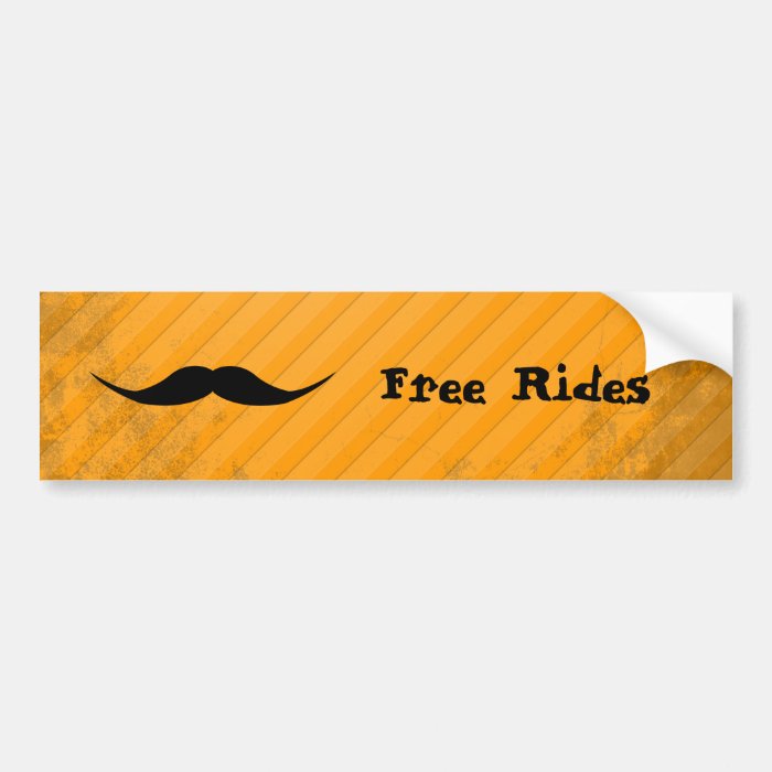 English Mustache Bumper Sticker