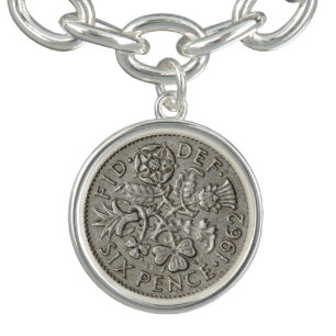 English Old Sixpence Bracelet