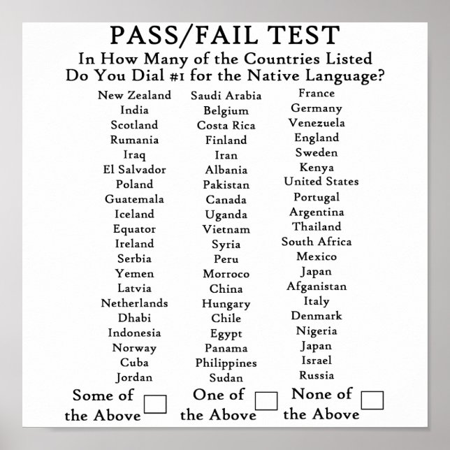 English Only In USA Poster (Front)