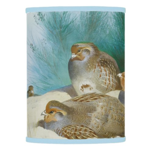 English partridge with gorse and thistles Art Lamp Shade