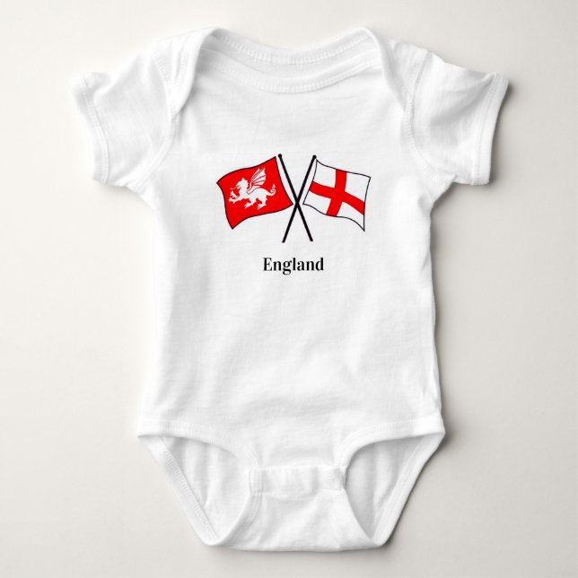 English Patriot Babygro Baby Bodysuit (Front)