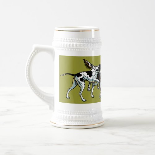 english pointer and setter beer stein