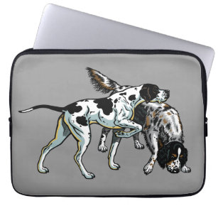 english pointer and setter laptop sleeve