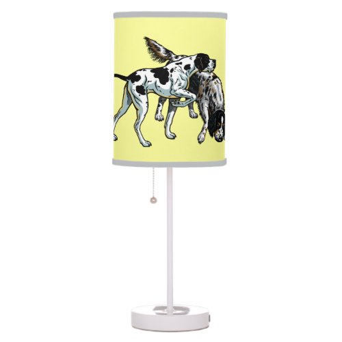 english pointer and setter table lamp