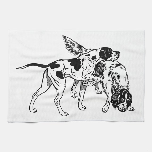 english pointer and setter towel (Horizontal)