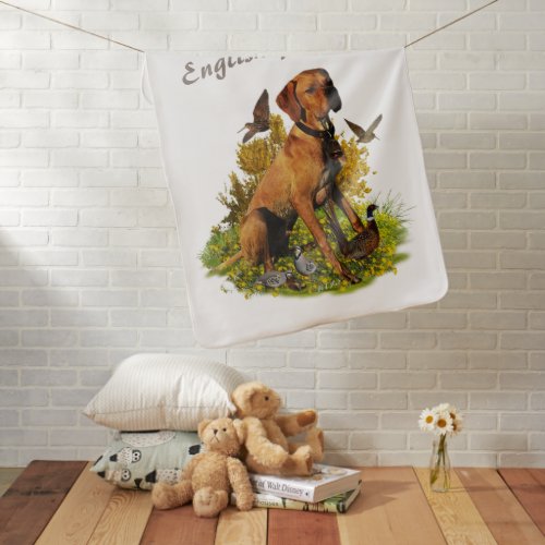 English pointer  bird hunting baby blanket