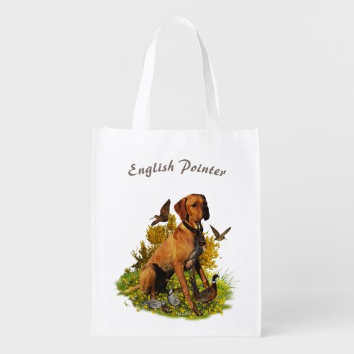 English pointer  bird hunting grocery bag