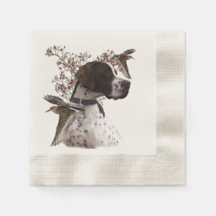 English pointer, bird hunting napkins