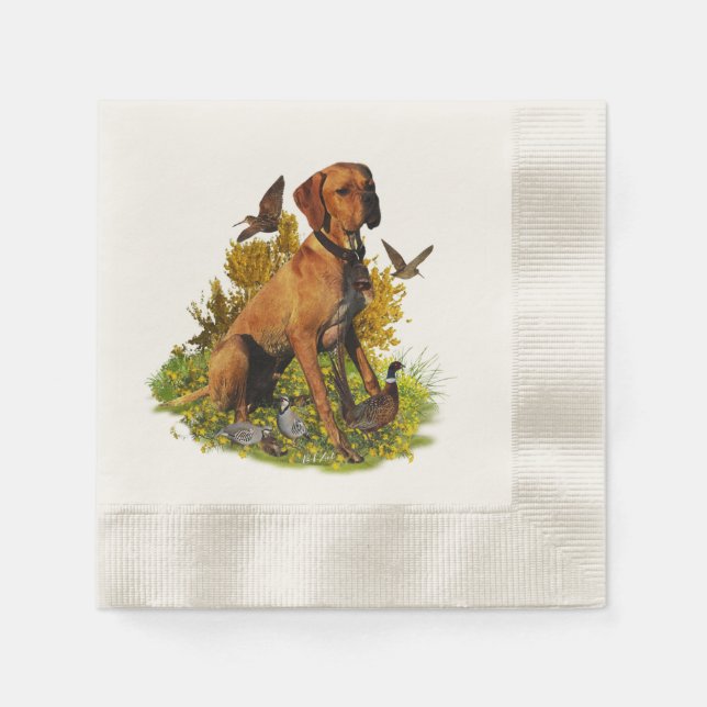 English pointer, bird hunting  napkins (Front)