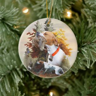 English Pointer Ceramic Ornament