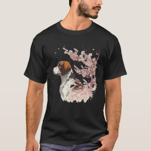 English Pointer Cherry Blossom Dog Breed Japanese T-Shirt