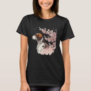 English Pointer Cherry Blossom Dog Breed Japanese T-Shirt