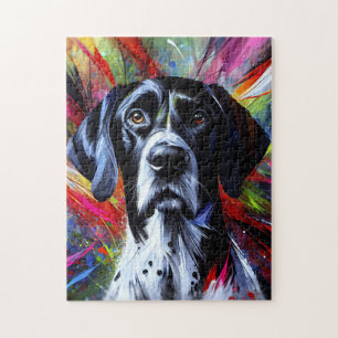 English Pointer Dog Acrylic Print   Colorful Jigsaw Puzzle