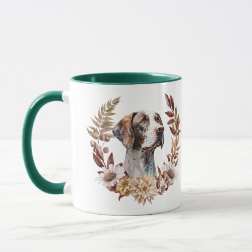 English Pointer Dog Autumn Wreath Mug