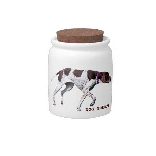 English Pointer dog beautiful photo dog treats jar