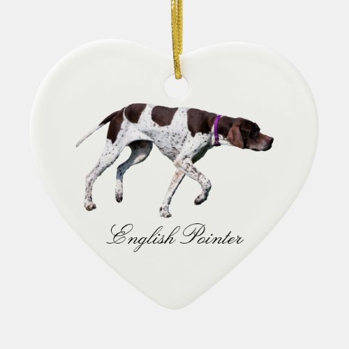 English Pointer dog beautiful photo gift Ceramic Ornament