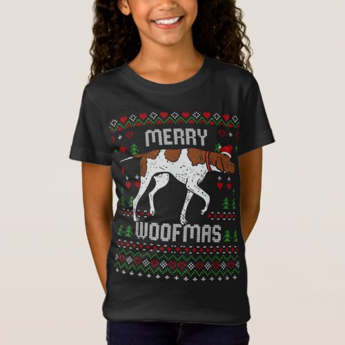 English Pointer Dog Bird Dog Christmas Ugly Xmas S T_Shirt