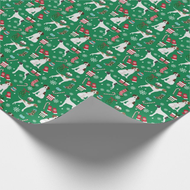 English Pointer dog christmas Wrapping Paper (Corner)