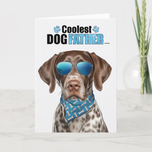 English Pointer Dog Coolest Dad Fathers Day Holiday Card