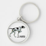 English pointer dog keychain