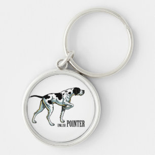English pointer dog keychain