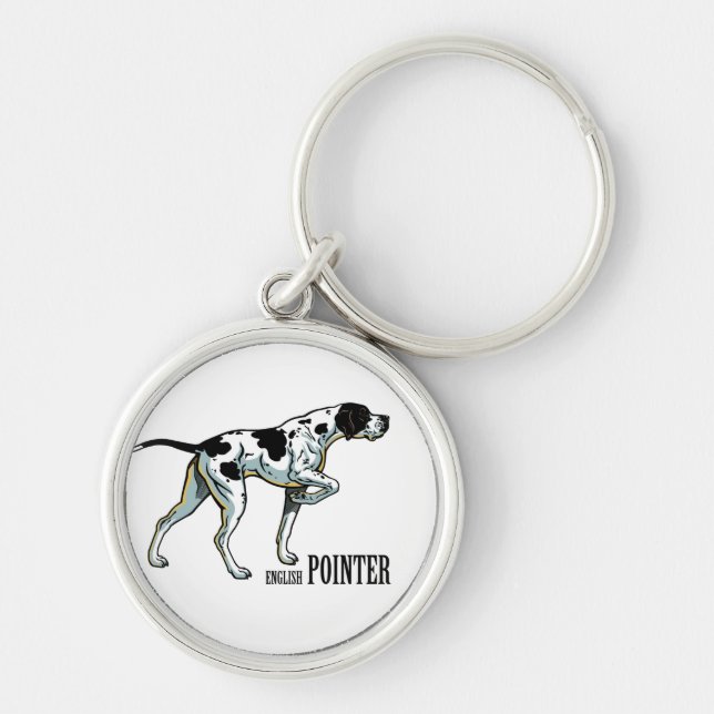 English pointer dog keychain (Front)