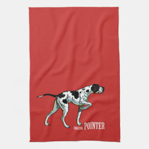 English pointer dog kitchen towel