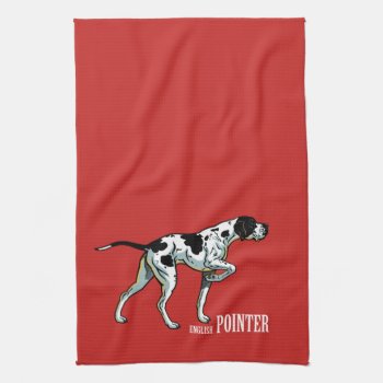 English Pointer Dog Kitchen Towel by insimalife at Zazzle
