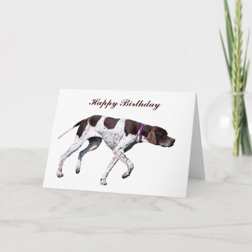 English Pointer dog photo custom card